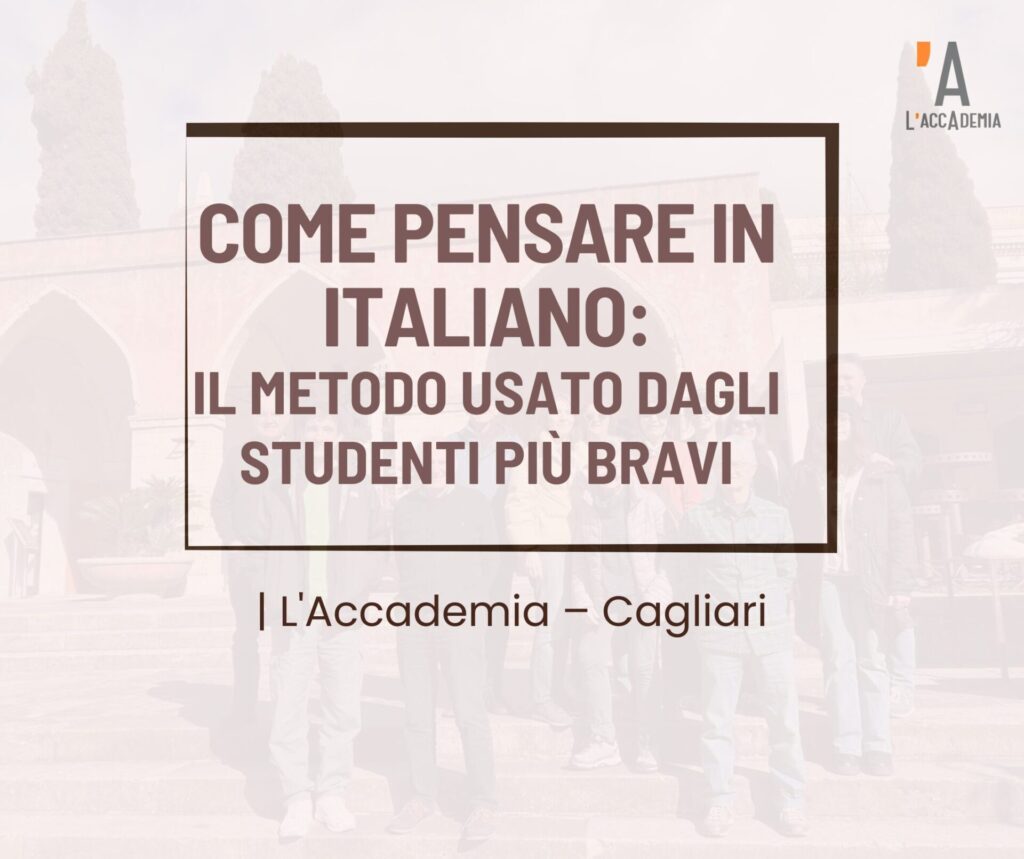 Piccolo gruppo di studenti internazionali durante una lezione di italiano a L'Accademia, scuola di italiano a Cagliari