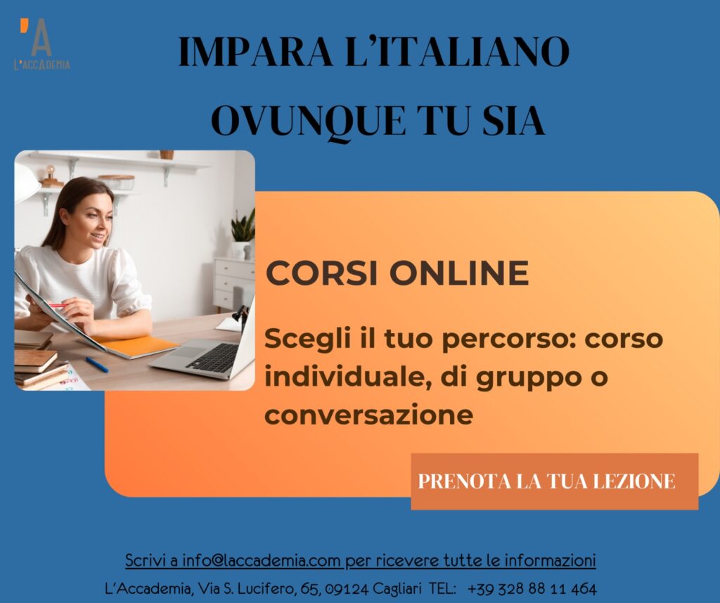 Lezione di italiano online con insegnante madrelingua de L'Accademia di Cagliari