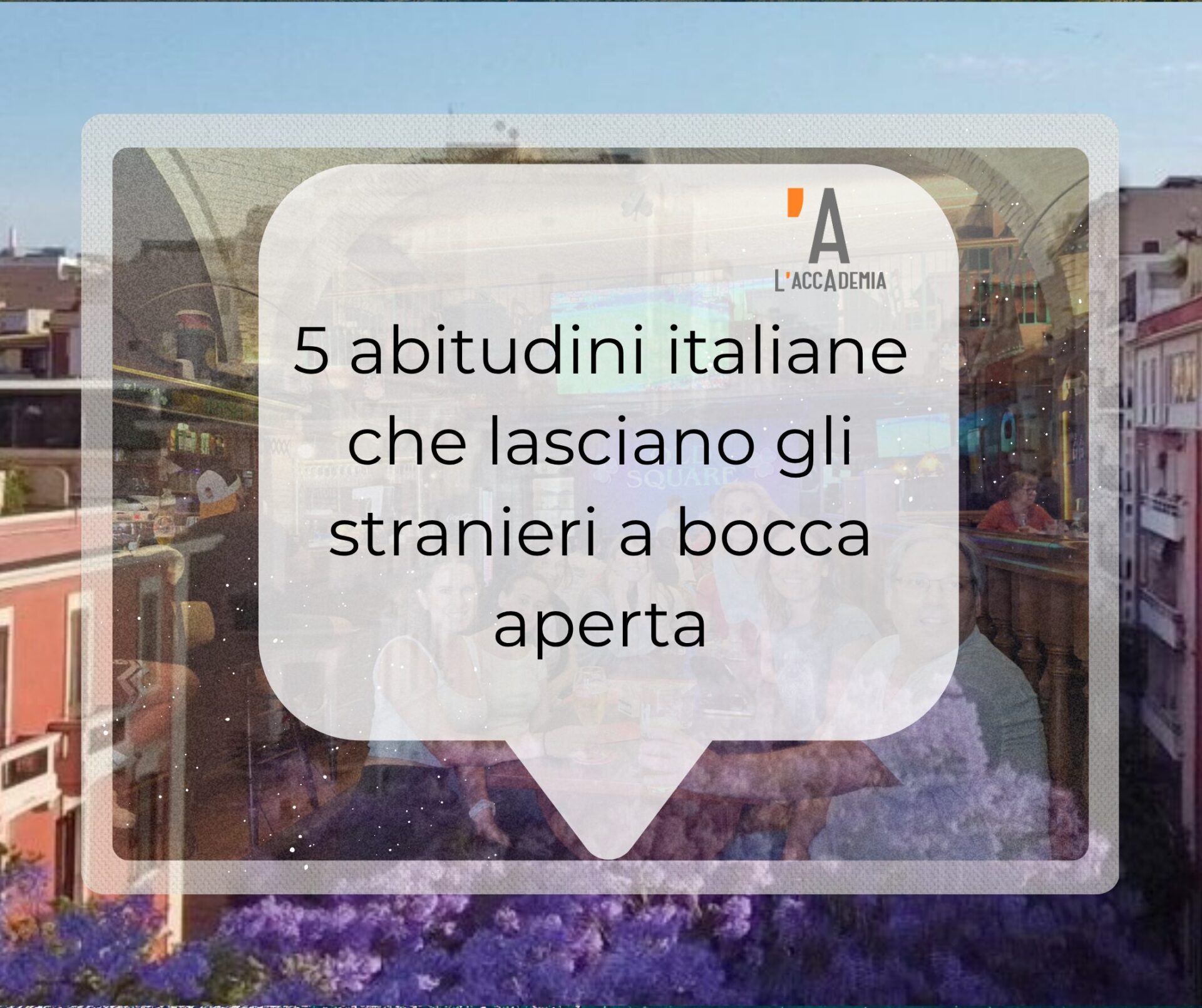 studenti stranieri sorpresi da un'abitudine italiana durante una lezione a Cagliari