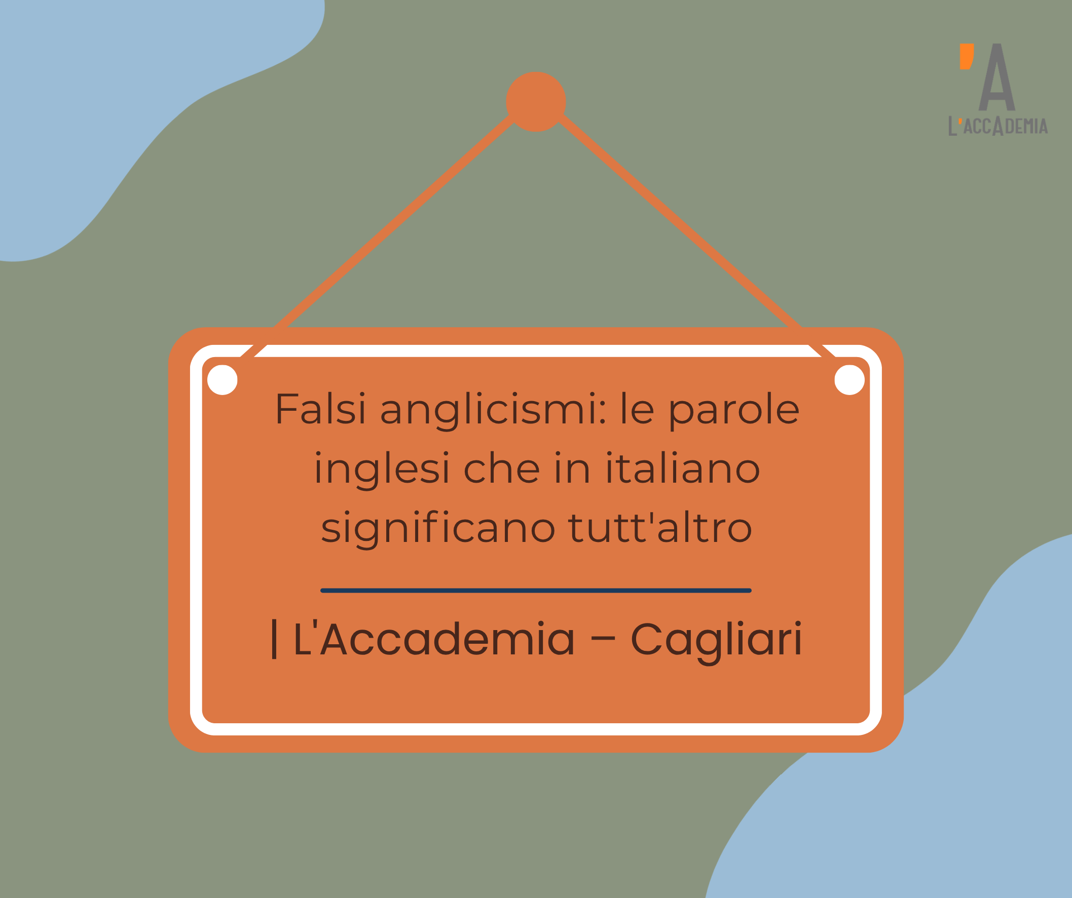 Illustrazione di parole inglesi usate con significato diverso in italiano, falsi anglicismi