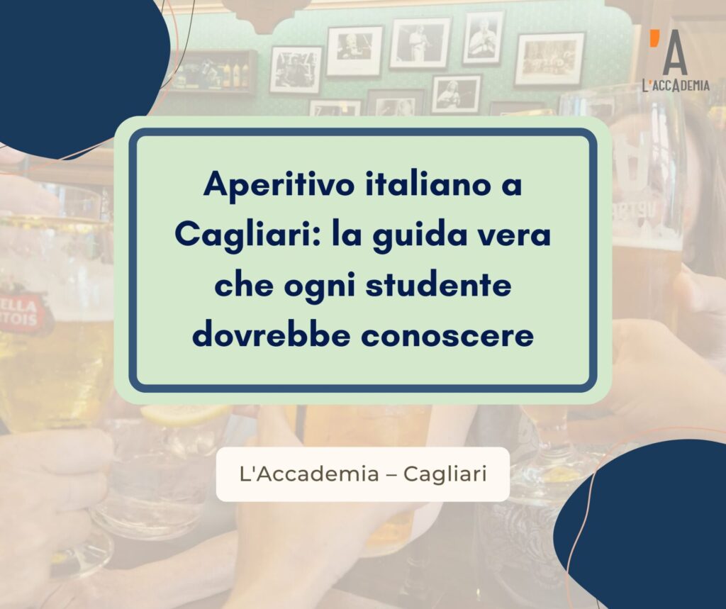 aperitivo italiano con spritz e stuzzichini in un bar di Cagliari