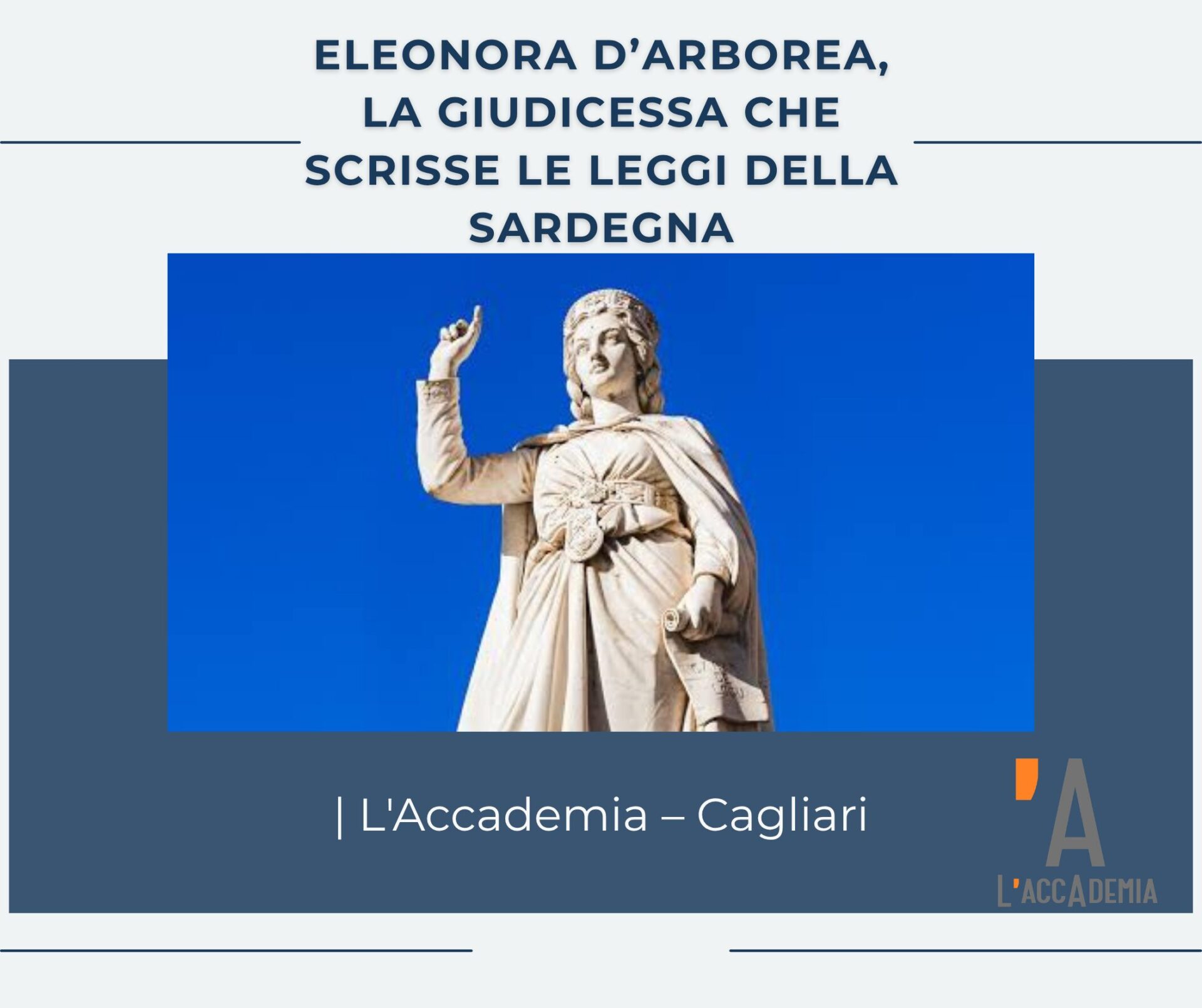Statua di Eleonora d’Arborea con la Carta de Logu in mano a Oristano